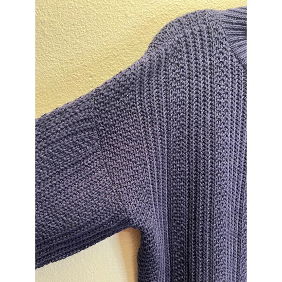 Bobbie Brooks Womens Large Navy Blue Chunky Knit Sweater 100% Acrylic Crewneck M - Picture 5 of 6